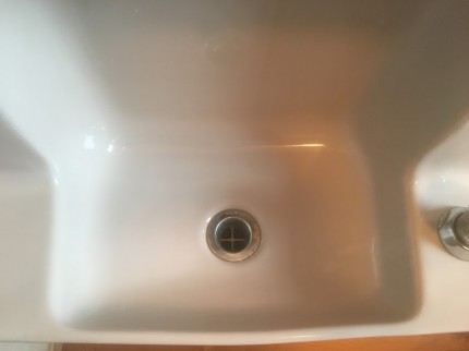 きれいになったトイレの手洗い器